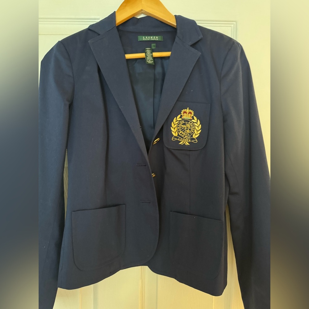 Ralph Lauren Dark Blue Jacket with Gold Crest